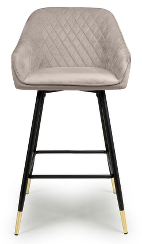 Savanna Brushed Velvet Mink Bar Stool Sold In Pairs