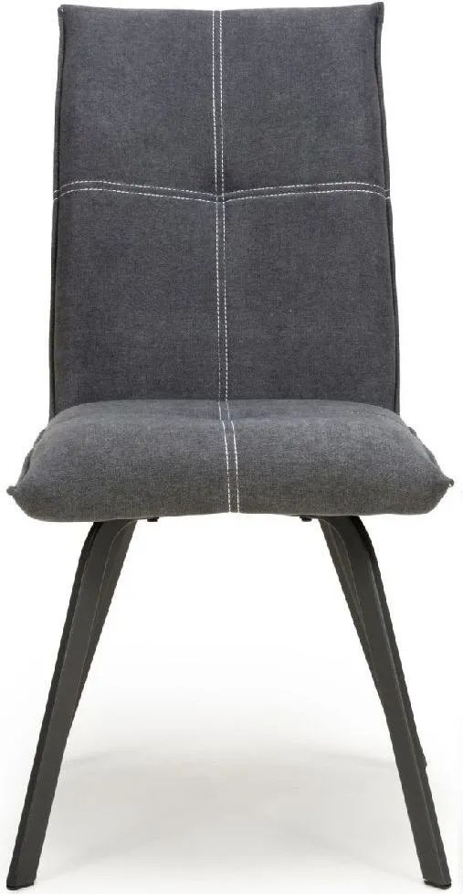 Ariel Linen Effect Dark Grey Dining Chair Sold In Pairs