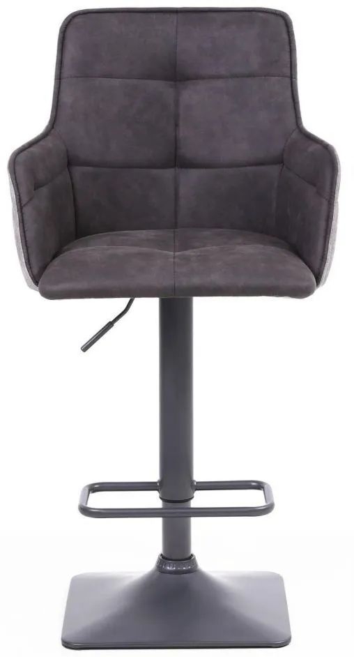 Orion Suede Effect Dark Grey Bar Stool Sold In Pairs
