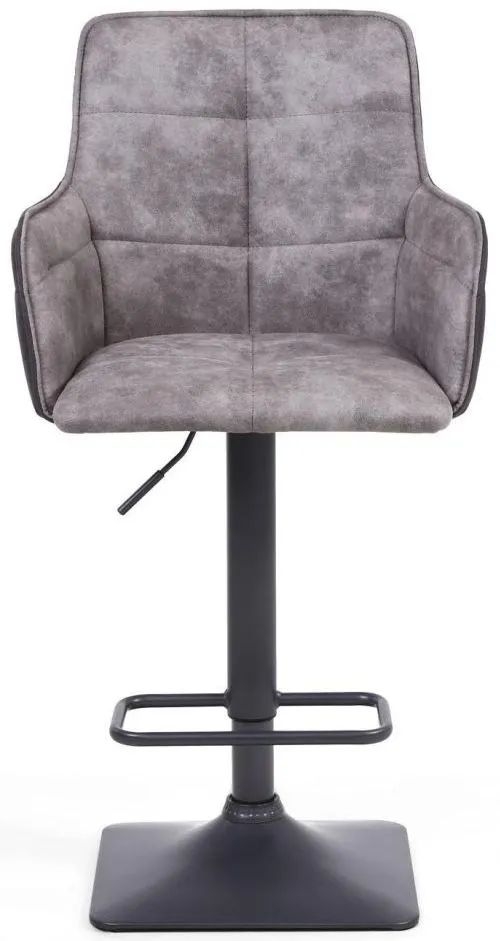 Orion Suede Effect Light Grey Bar Stool Sold In Pairs