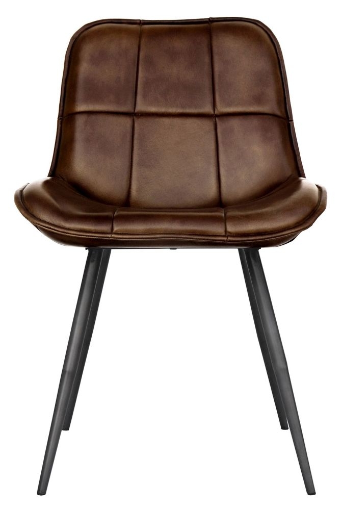 Irwin Brown Leather Dining Chair Sold In Pairs