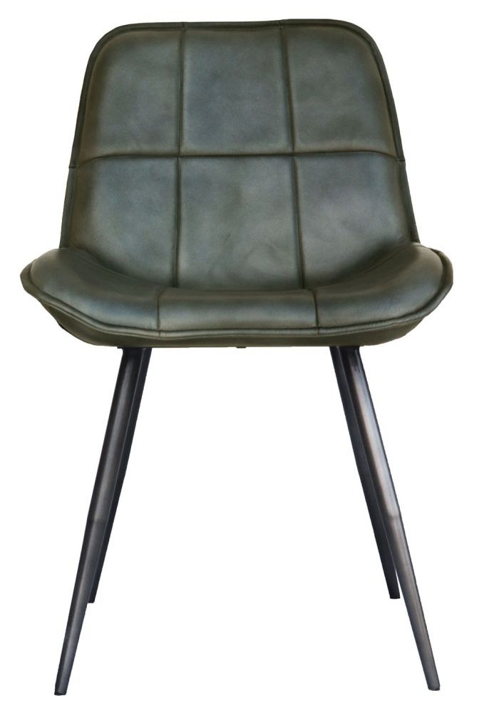 Irwin Light Grey Leather Dining Chair Sold In Pairs