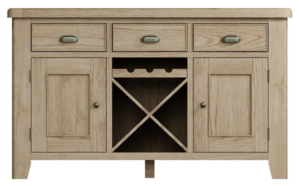 Hatton Oak 2 Door 3 Drawer Sideboard