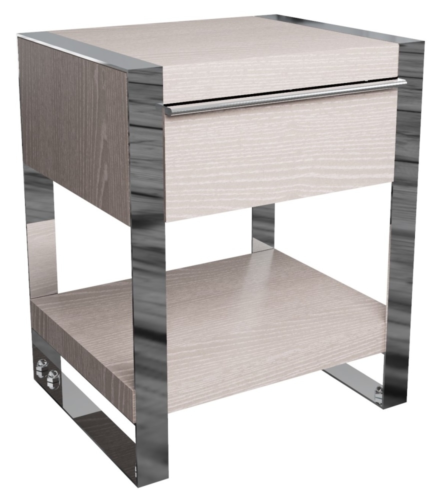 Laguna Grey Oak 1 Drawer Side Table