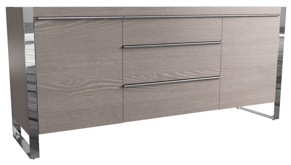 Laguna Grey Oak 2 Door 3 Drawer Sideboard