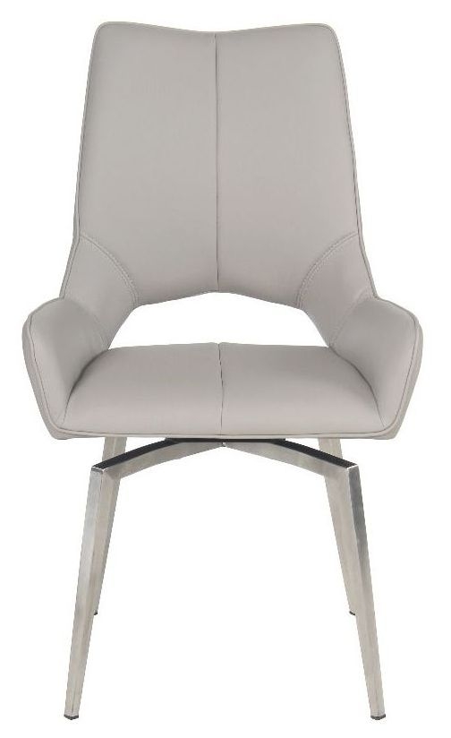 Laguna Taupe Swivel Dining Chair Sold In Pairs