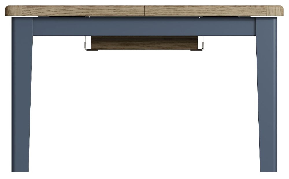 Ringwood Blue Painted 130cm180cm Extending Dining Table Oak Top