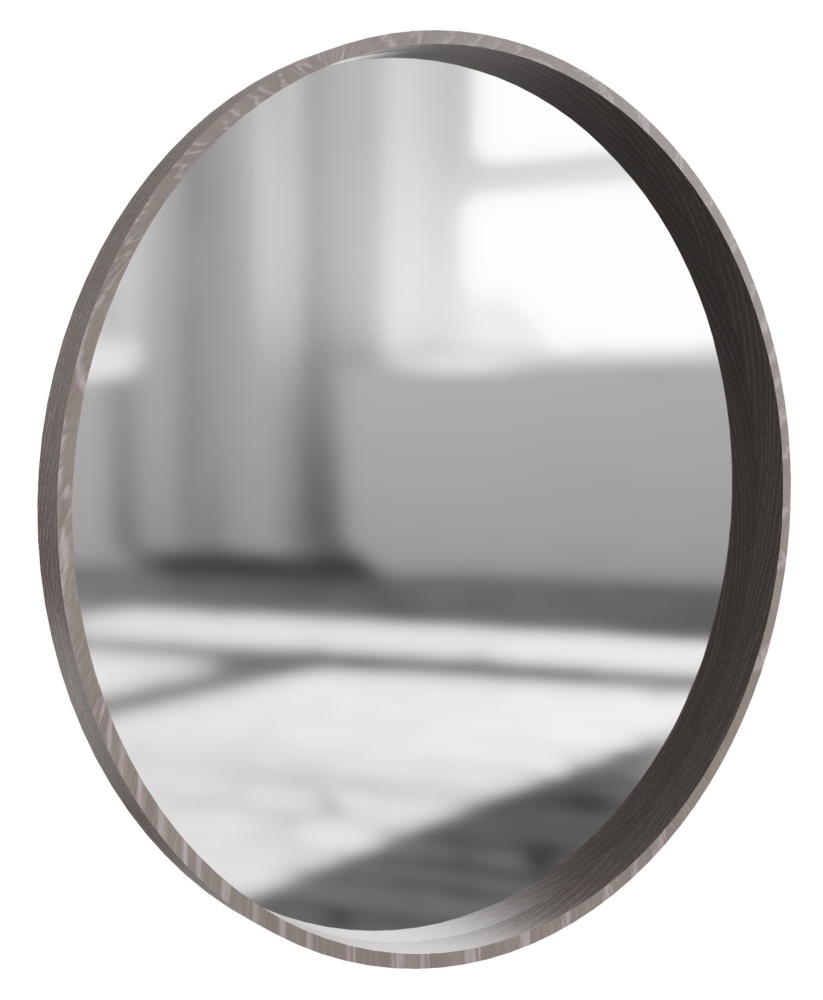 Laguna Grey Oak Round Wall Mirror Clearance Fss13628