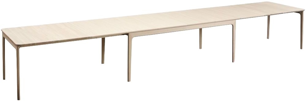 Skovby Sm27 Solid Oak Natural Oil 8 To 20 Seater Extending Dining Table With 3 Extra Leaves