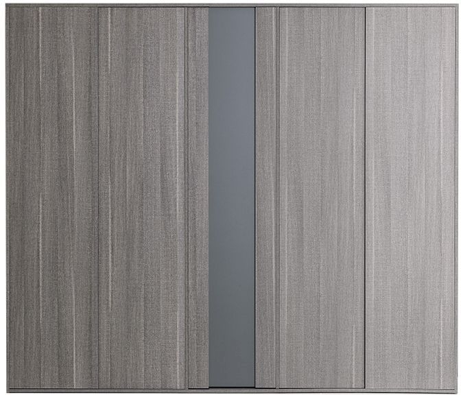 Status Futura Night Grey Sawmarked Oak Italian 4 Door Wardrobe