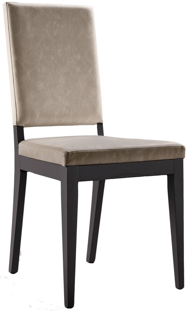 Status Kali Day Taupe Italian Turtle Dove Faux Leather Dining Chair Sold In Pairs