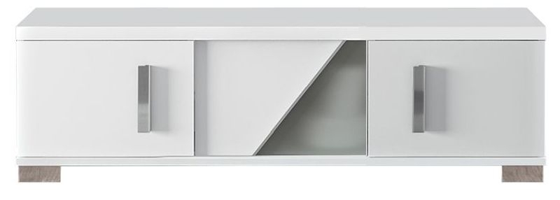 Status Lisa Day White High Gloss Italian Tv Unit 152cm With Storage For Television Upto 60inch Plasma Assembled