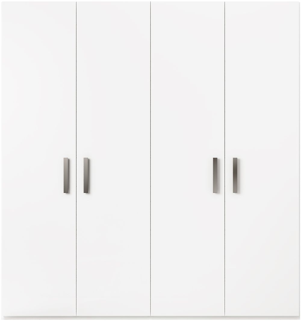 Status Mara Night White Bedroom Italian 4 Door Wardrobe