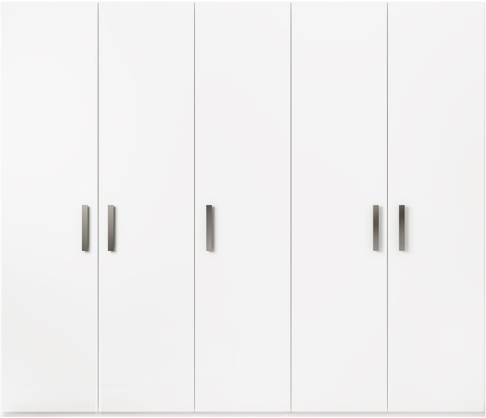 Status Mara Night White Bedroom Italian 5 Door Wardrobe