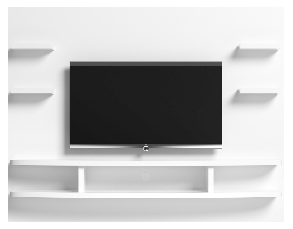 Status White Italian Wall Unit With Tv Max 60inch