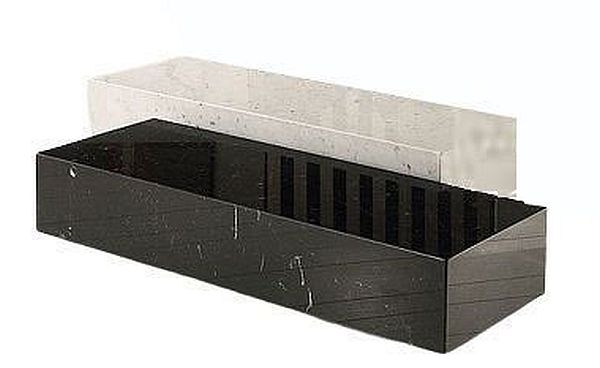 Stone International Box Marble Coffee Table On Casters