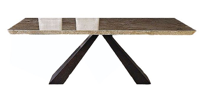 Stone International Butterfly Dining Table Marble And Wenge Wood