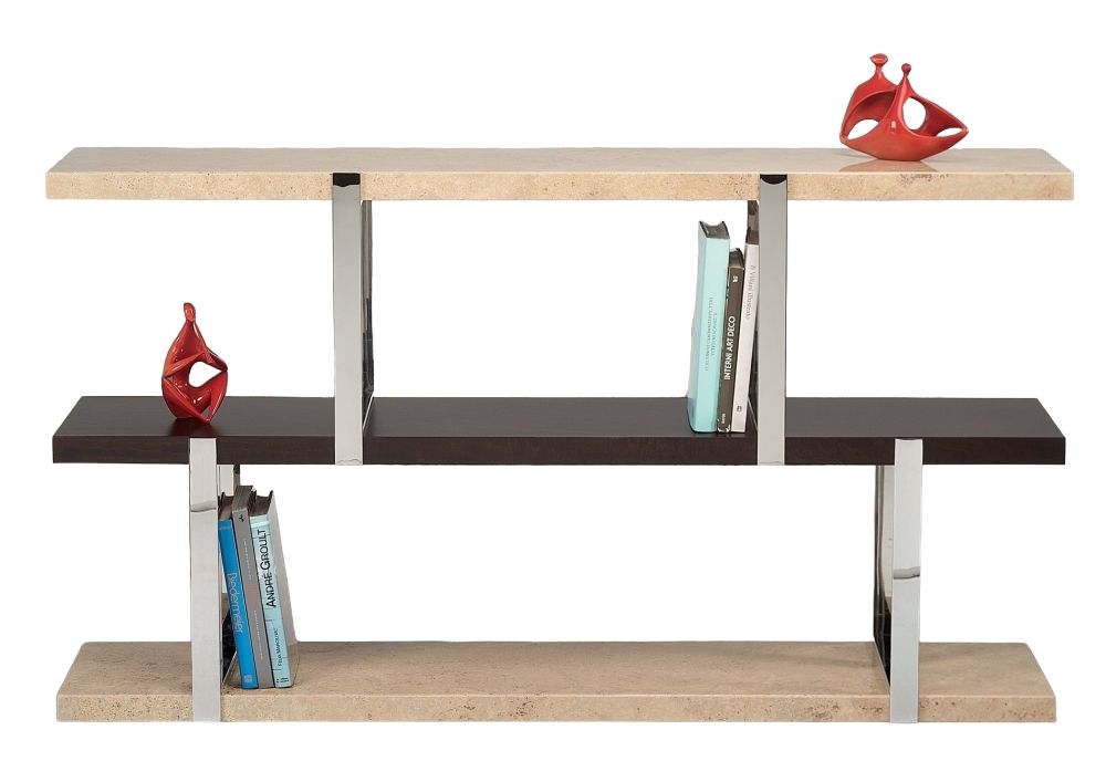 Stone International Elba Marble And Metal Bookcase