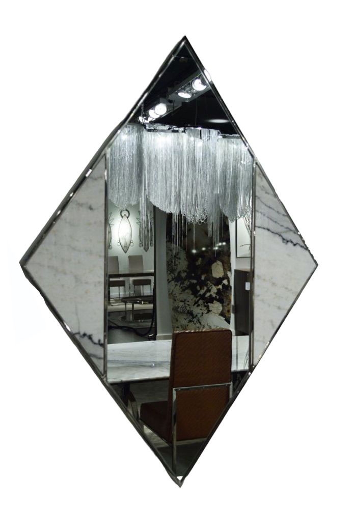 Stone International Marble Inlay Diamond Mirror 90cm X 130cm