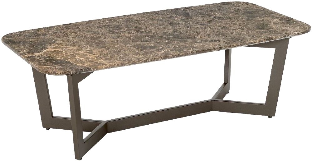 Stone International Oscar Marble And Metal Coffee Table