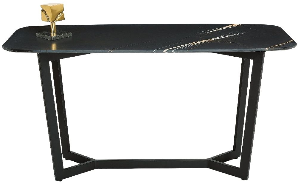 Stone International Oscar Marble And Metal Console Table