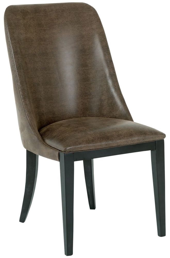 Stone International Flavia Leather Dining Chair With Wenge Leg