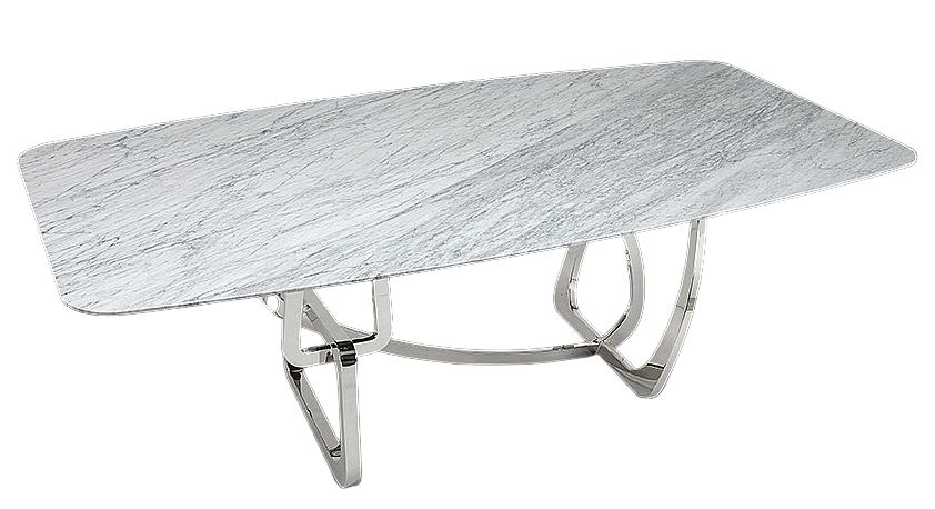 Stone International Tangle Dining Table Marble And Stainless Steel