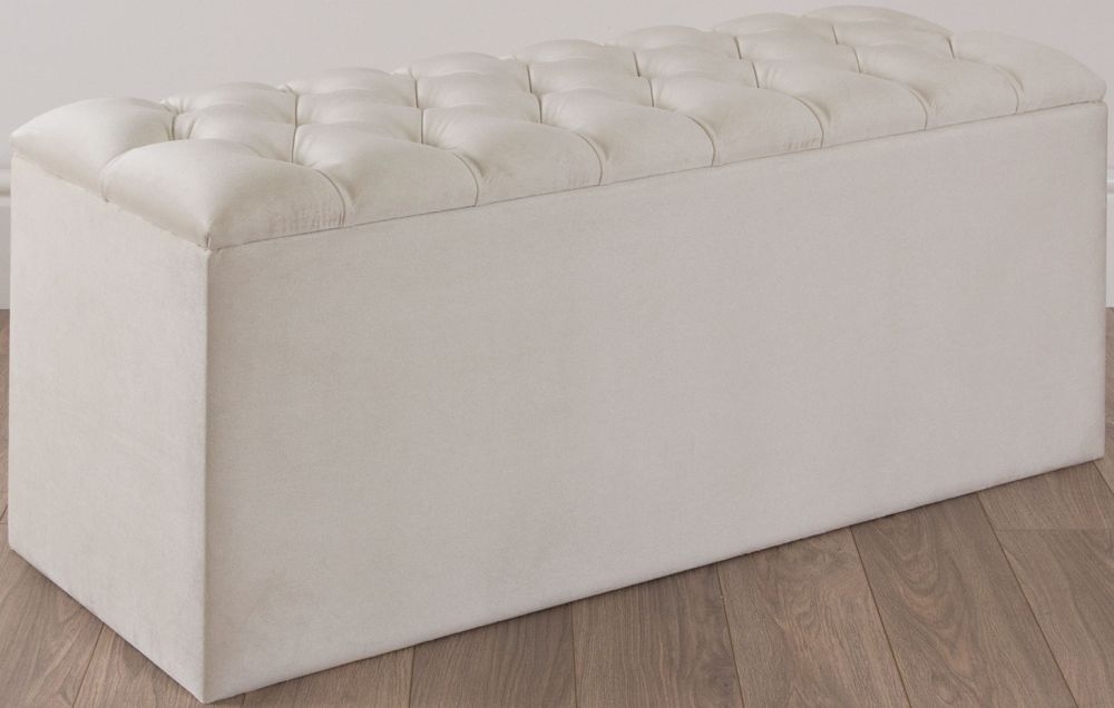 Quilted Fabric Ottoman