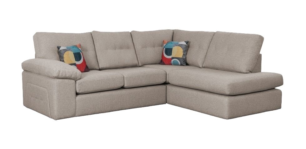 Sweet Dreams Leighton Natural Fabric Corner Sofa