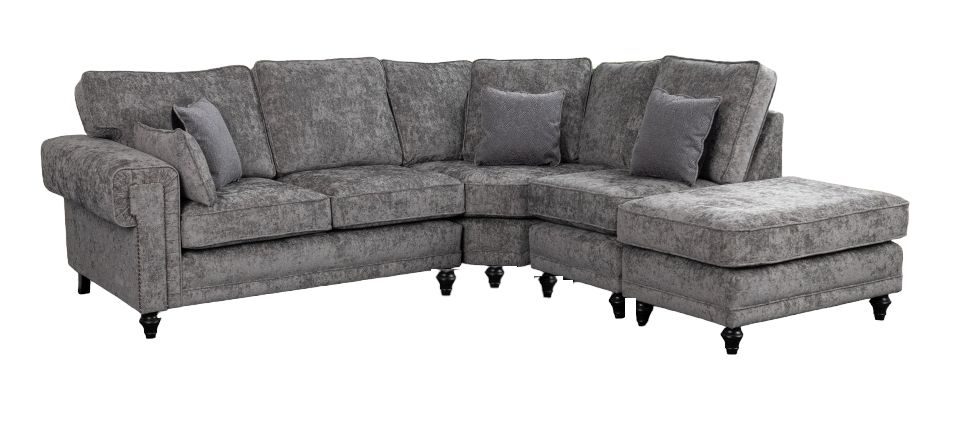 Sweet Dreams Windsor Truffle Fabric Standard Back Corner Sofa