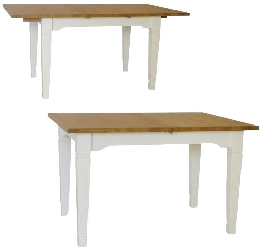 Tch Coelo 1 Leaf Medium Extending Dining Table Col106 Oak And Painted