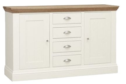 Tch Coelo 2 Door 4 Drawer Medium Sideboard Oak And Painted