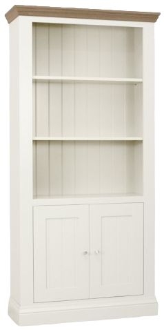 Tch Coelo 2 Door Bookcase Oak And Painted