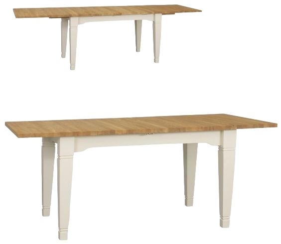 Tch Coelo 2 Leaves Small Extending Dining Table Col122 Oak And Painted