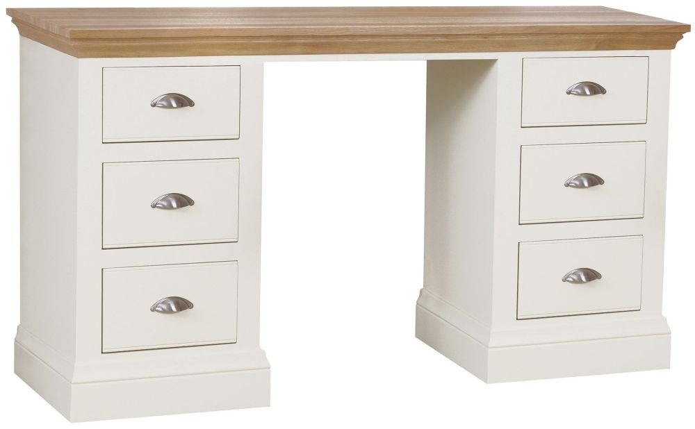 Tch Coelo Double Pedestal Dressing Table Oak And Painted