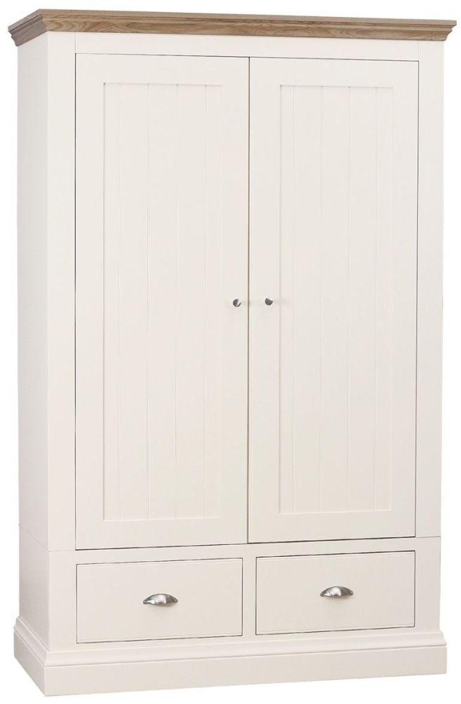 Tch Coelo 2 Door 2 Drawer Wardrobe Oak And Painted