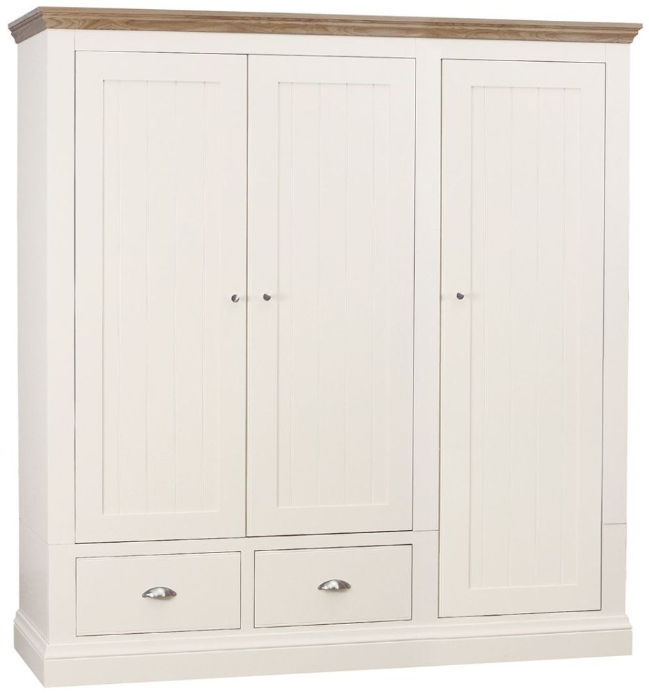 Tch Coelo 3 Door 2 Drawer Wardrobe Oak And Painted