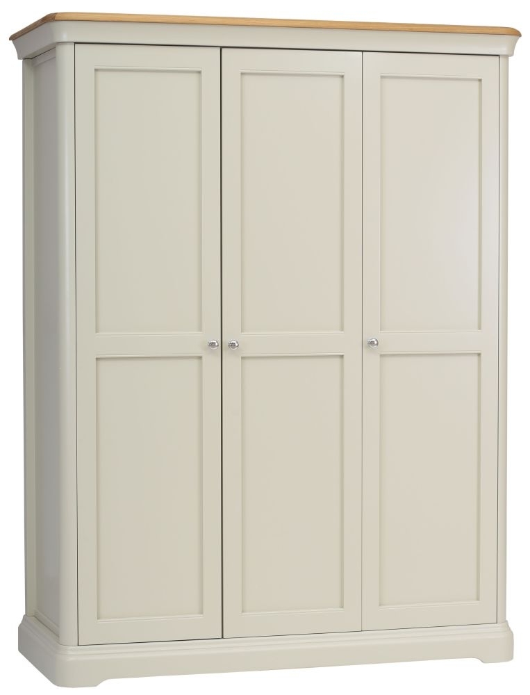 Tch Cromwell 3 Door Large Wardrobe Oak And Painted