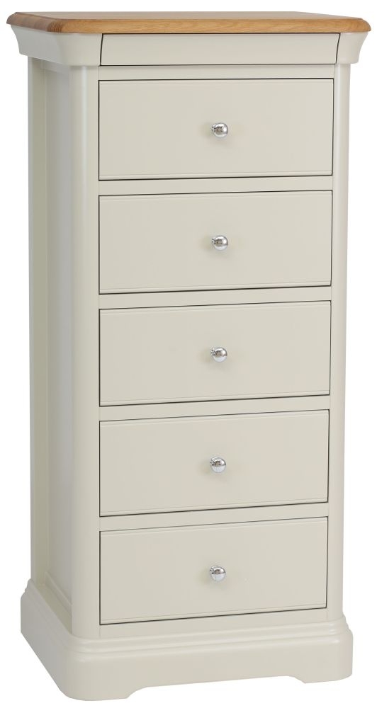Tch Cromwell 5 Drawer Chest Oak And Painted