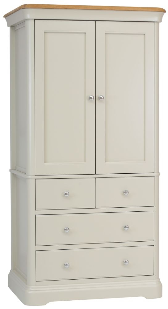 Tch Cromwell 2 Door 4 Drawer Linen Chest Oak And Painted