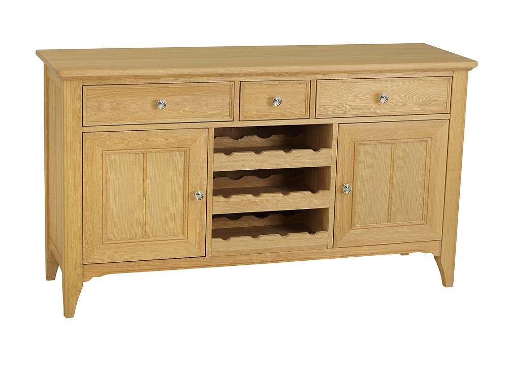 Tch New England Oak Large Sideboard With Wine Rack