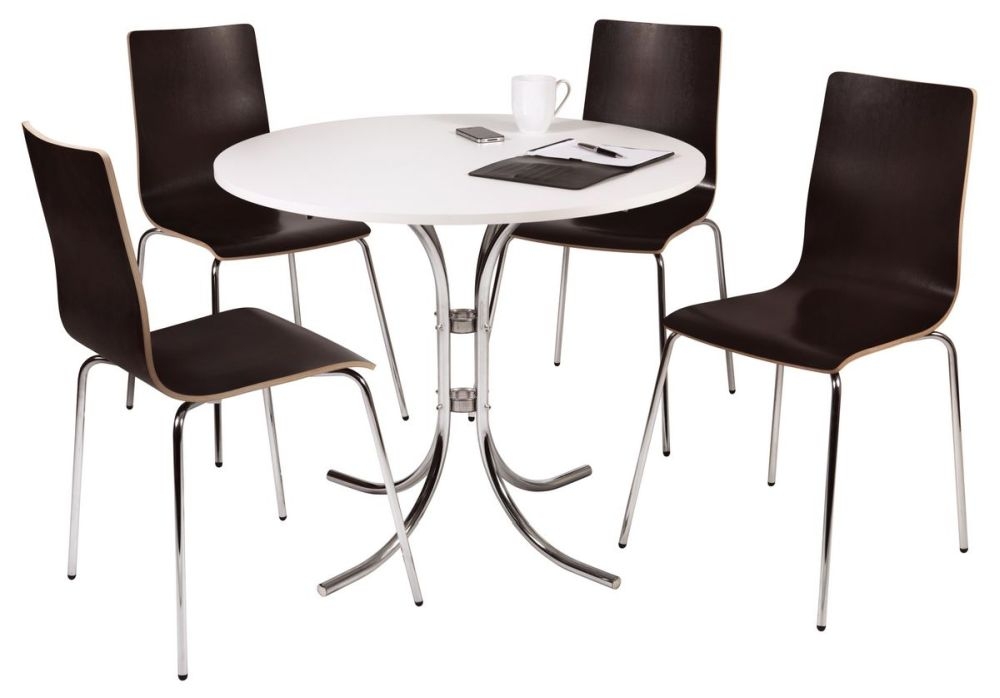 Teknik Beech Bistro Table And 4 Loft Chairs