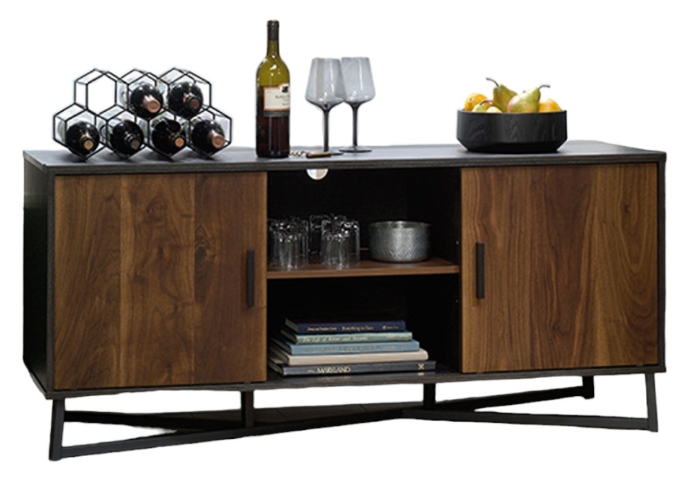 Teknik Geometric Canyon Lane Walnut Tv Stand