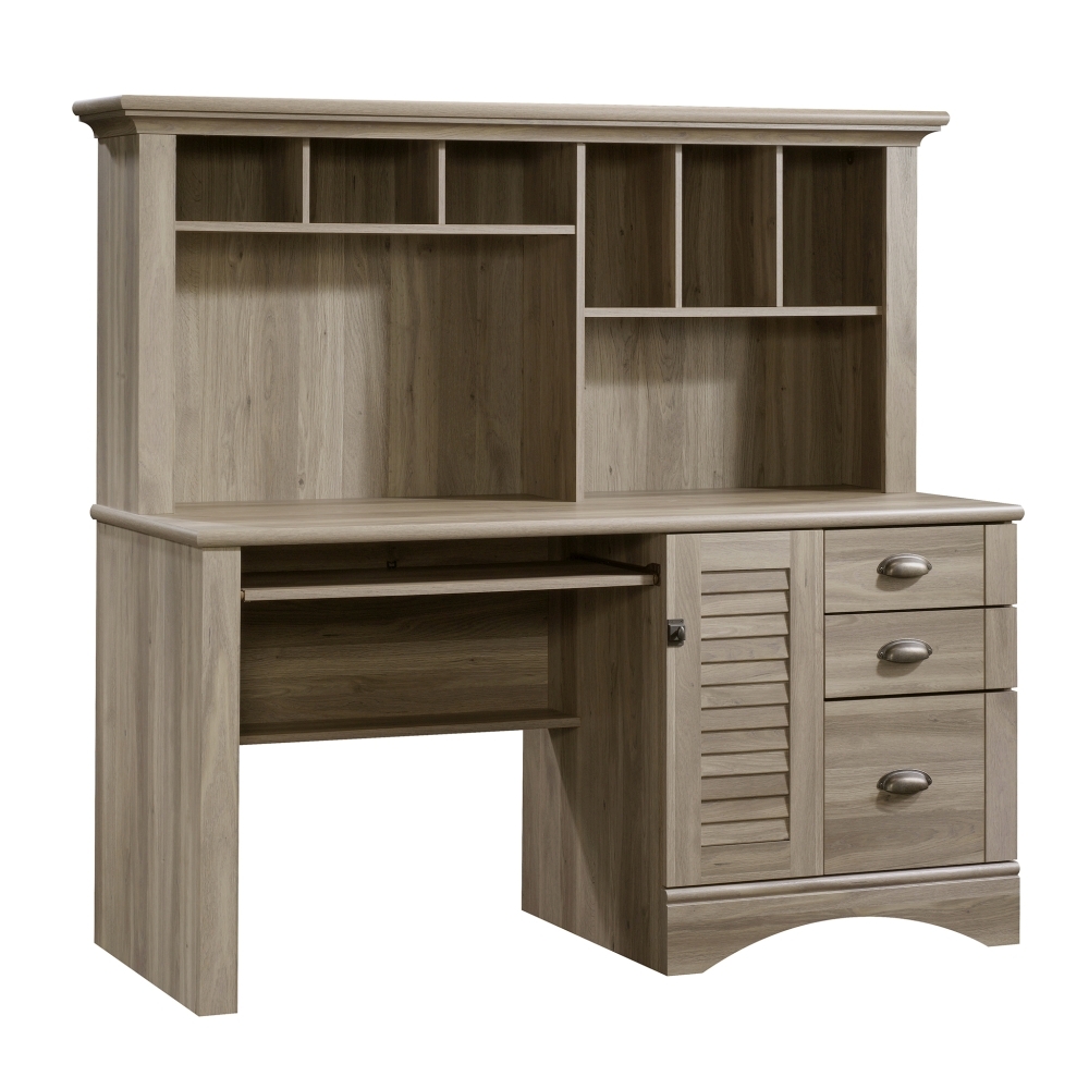 Teknik Louvre Salt Oak Hutch Desk