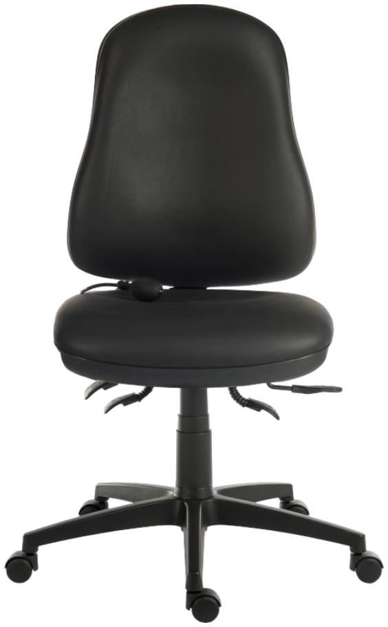 Teknik Ergo Comfort Air Black Pu High Back Executive Adjustable Swivel Office Chair