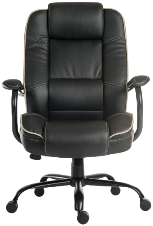 Teknik Goliath Duo Leather Office Chairr Comes In Black Cream And Blue Options
