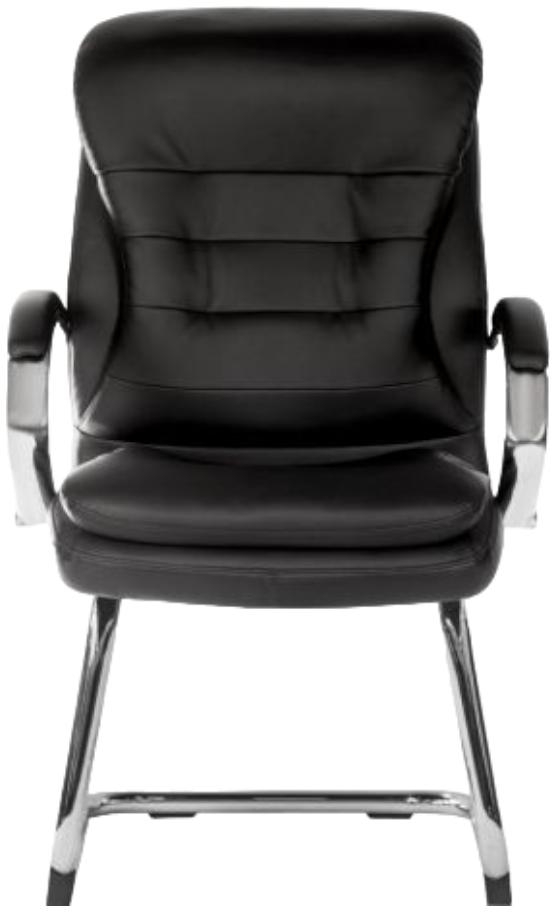 Teknik Goliath Light Visitor Black Leather Office Chair