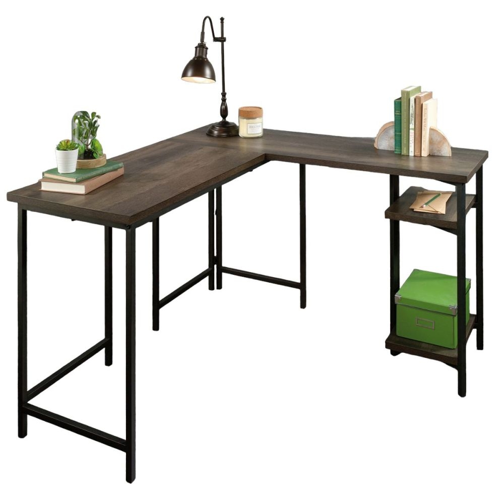 Teknik Industrial Style Smoked Oak Lshaped Desk