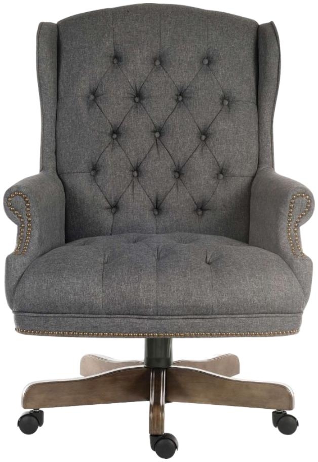 Teknik Chairman Fabric Swivel Executive Chair Comes In Grey Green And Burgundy Options