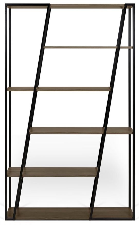 Temahome Albi Walnut And Black Bookcase